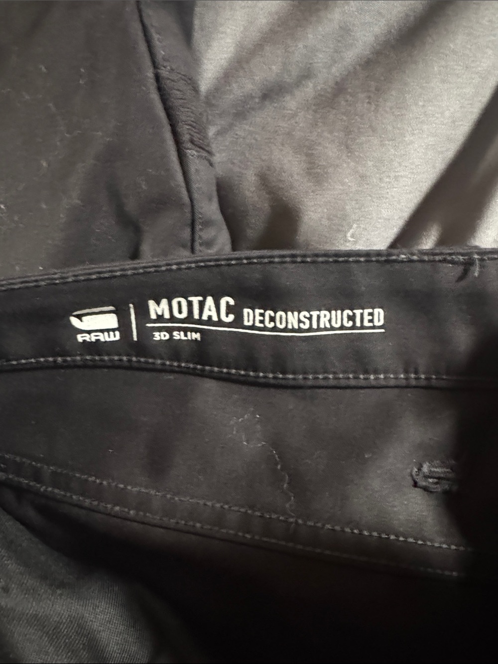 G-Star Black Cargo Pants with Articulated Knees 3D Slim Motac Deconstructed - Picture 4 of 4